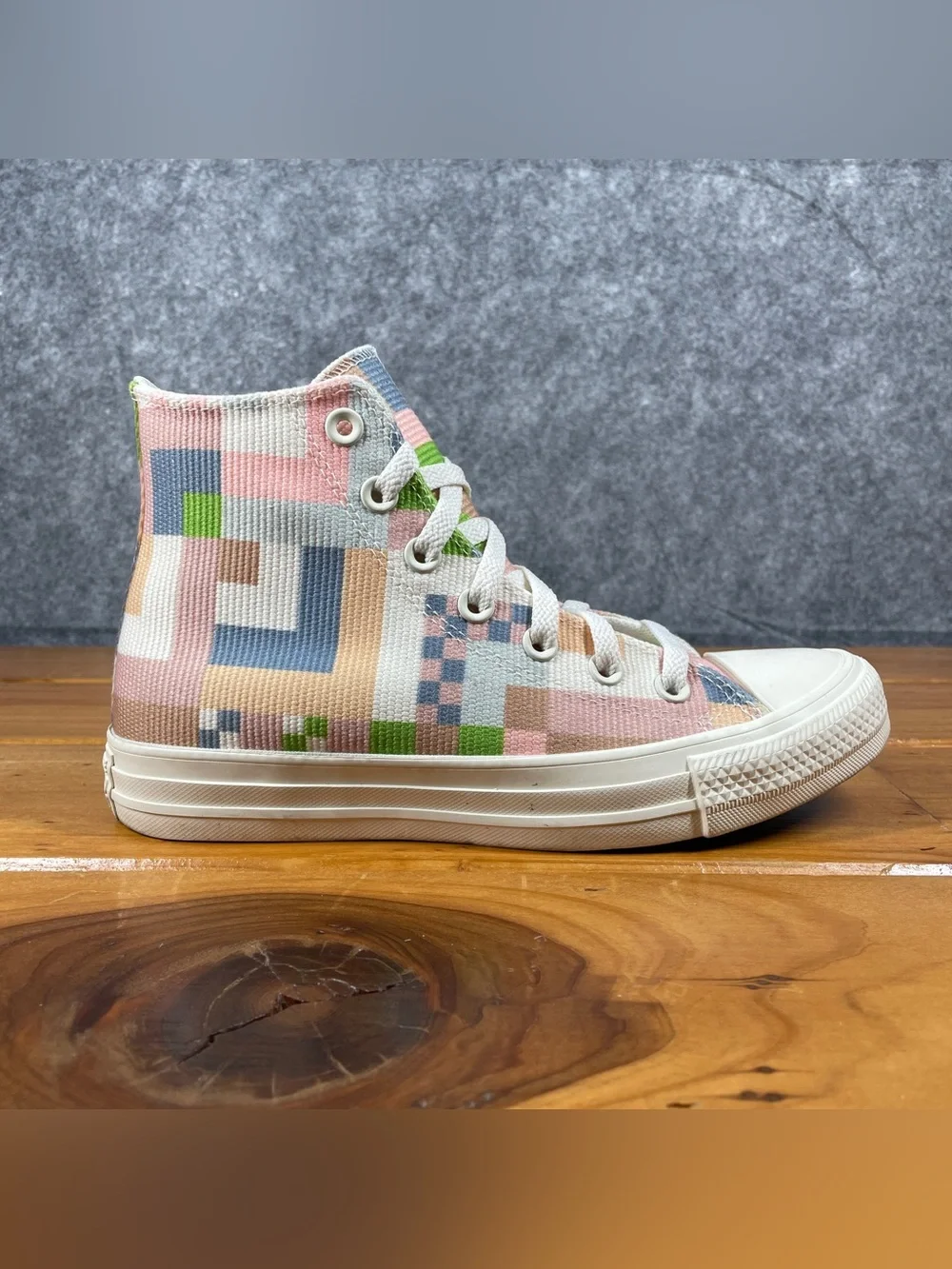 Converse Chuck Taylor All Star WOMENS 7 Crafted High Abstract Stripes 572702F